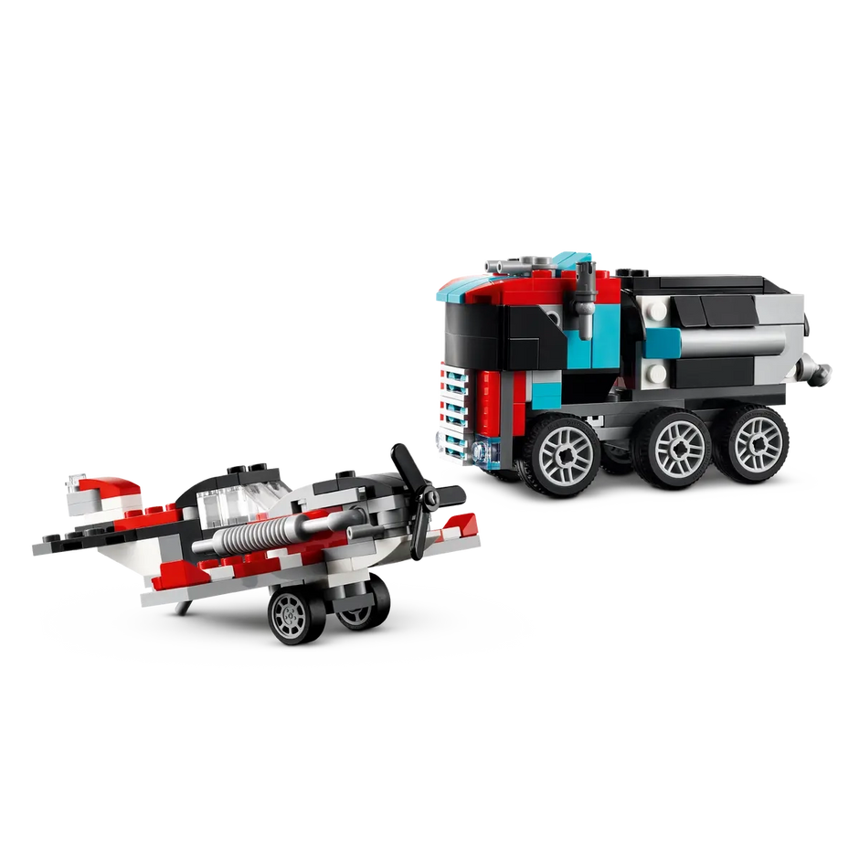 LEGO 31146 Creator Camião de Plataforma com Helicóptero