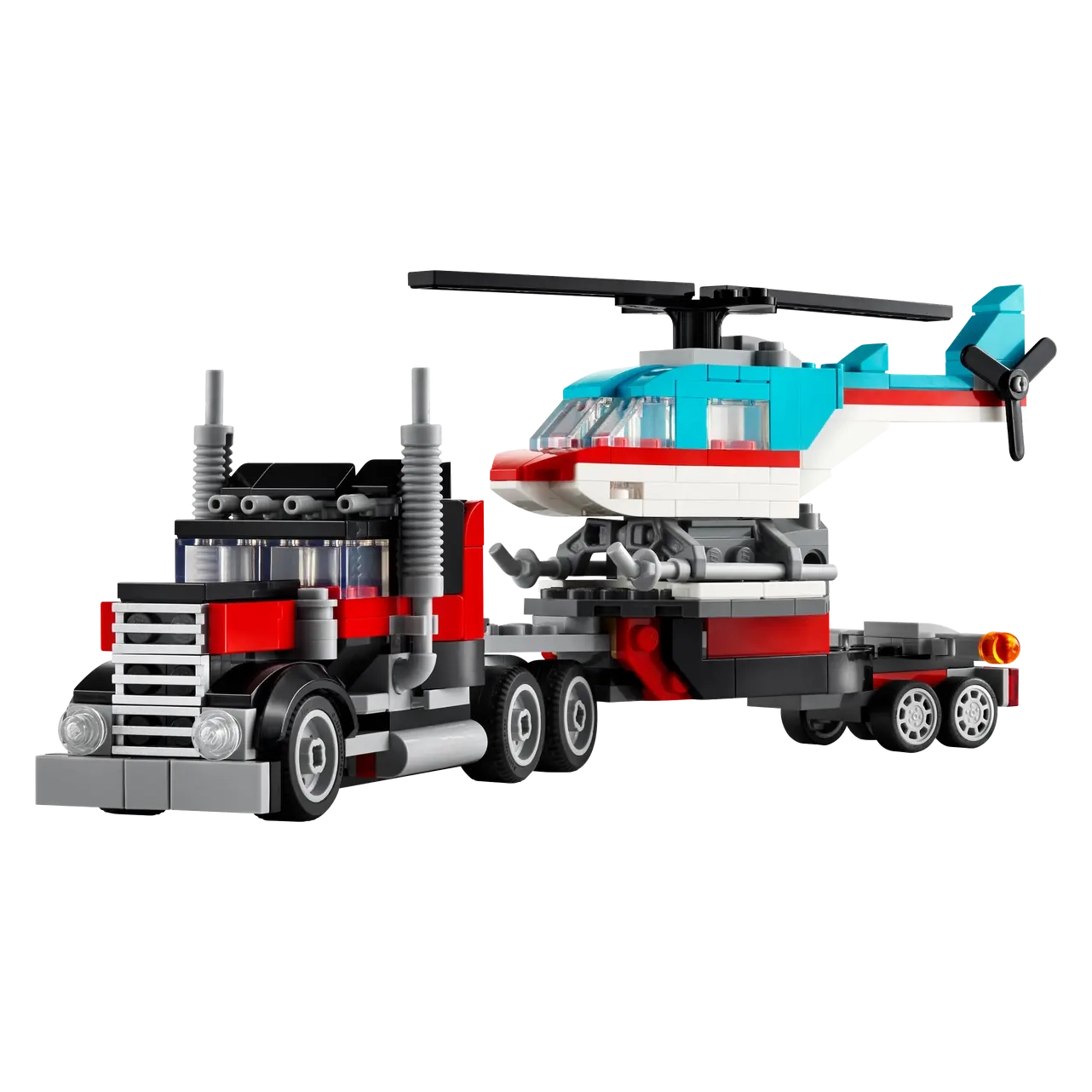 LEGO 31146 Creator Camião de Plataforma com Helicóptero
