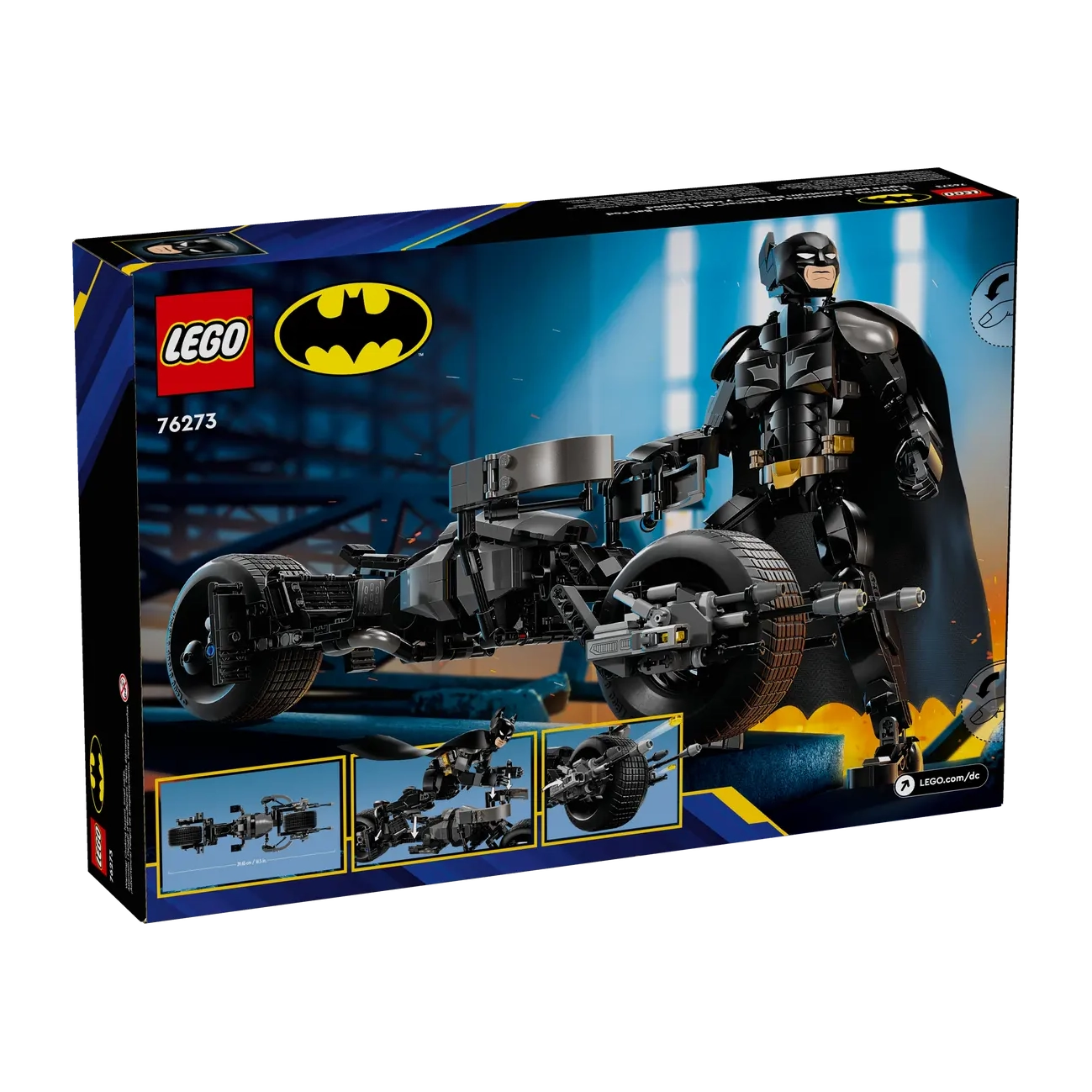 LEGO 76273 Figura de Construção do Batman e Mota Bat-Pod