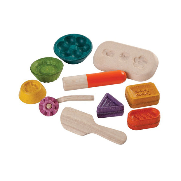 Conjunto de moldes em plasticina