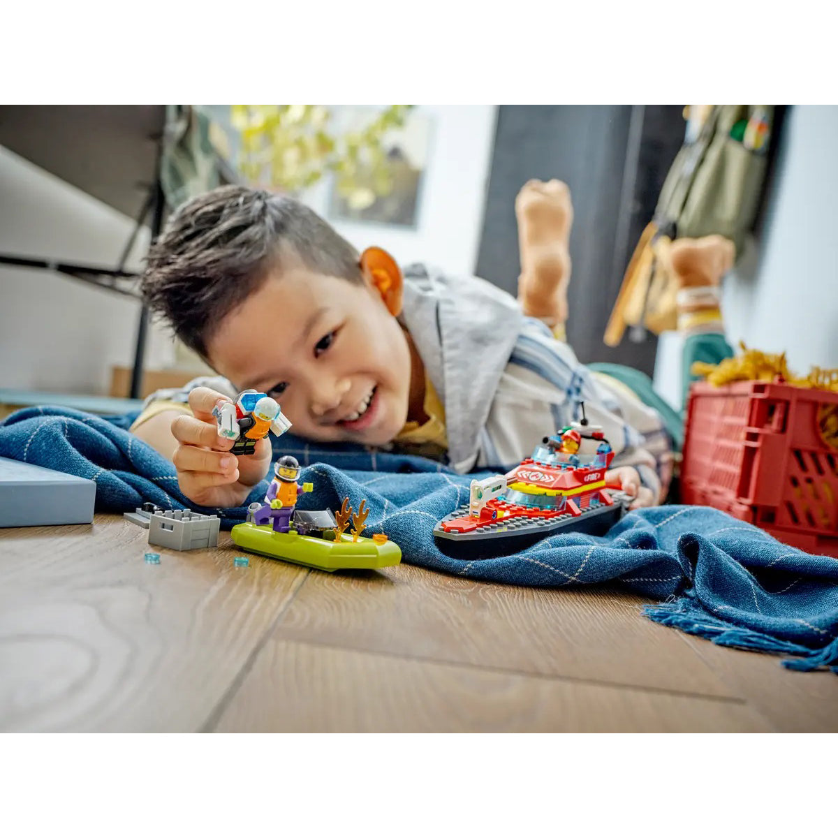 LEGO City 60373 Barco de Resgate dos Bombeiros