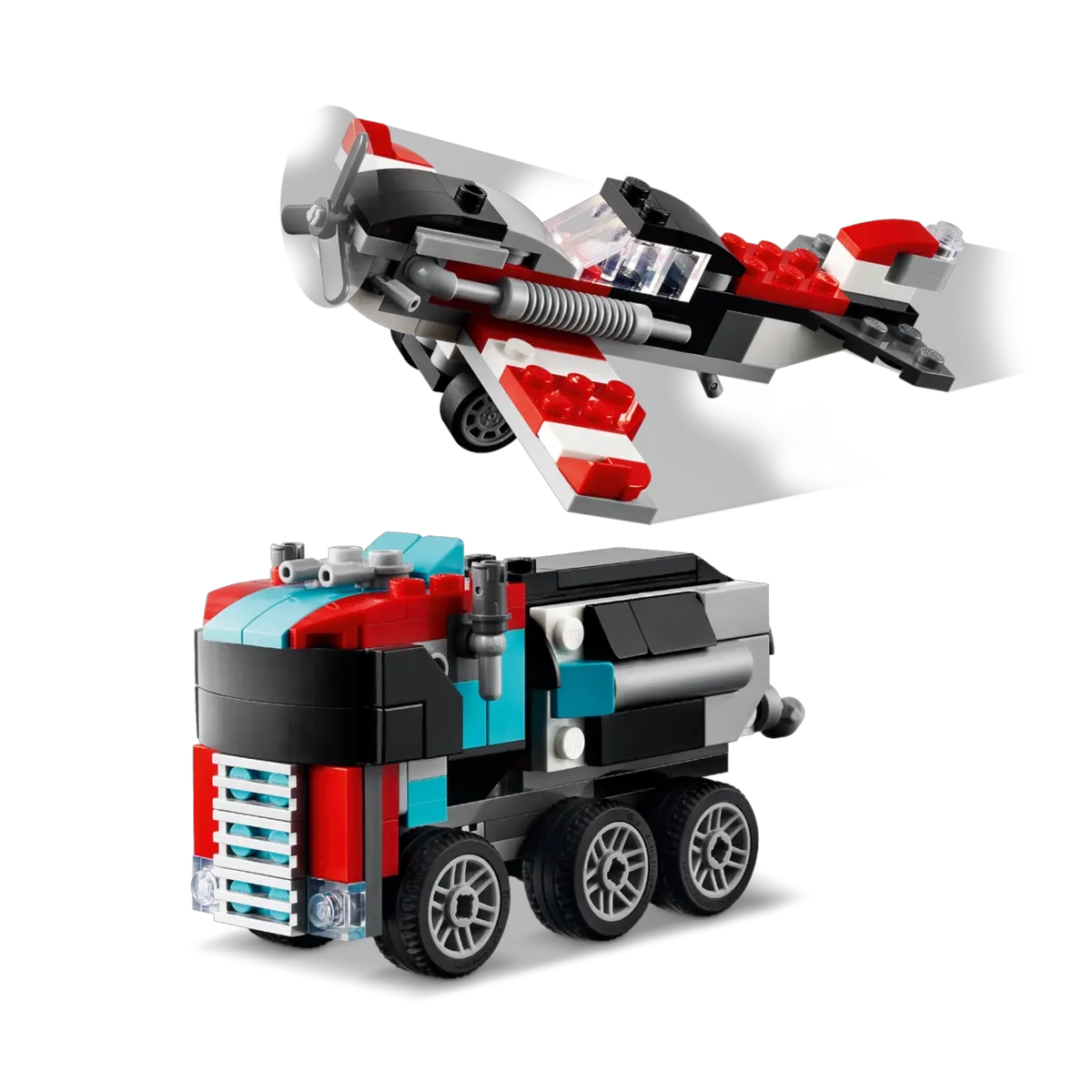LEGO 31146 Creator Camião de Plataforma com Helicóptero