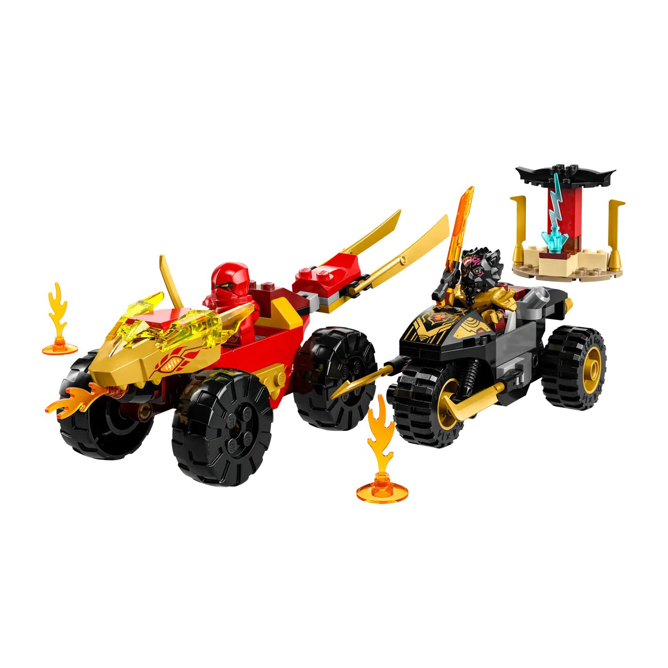 LEGO 71789 Batalha de Carro e de Mota de Kai e Ras