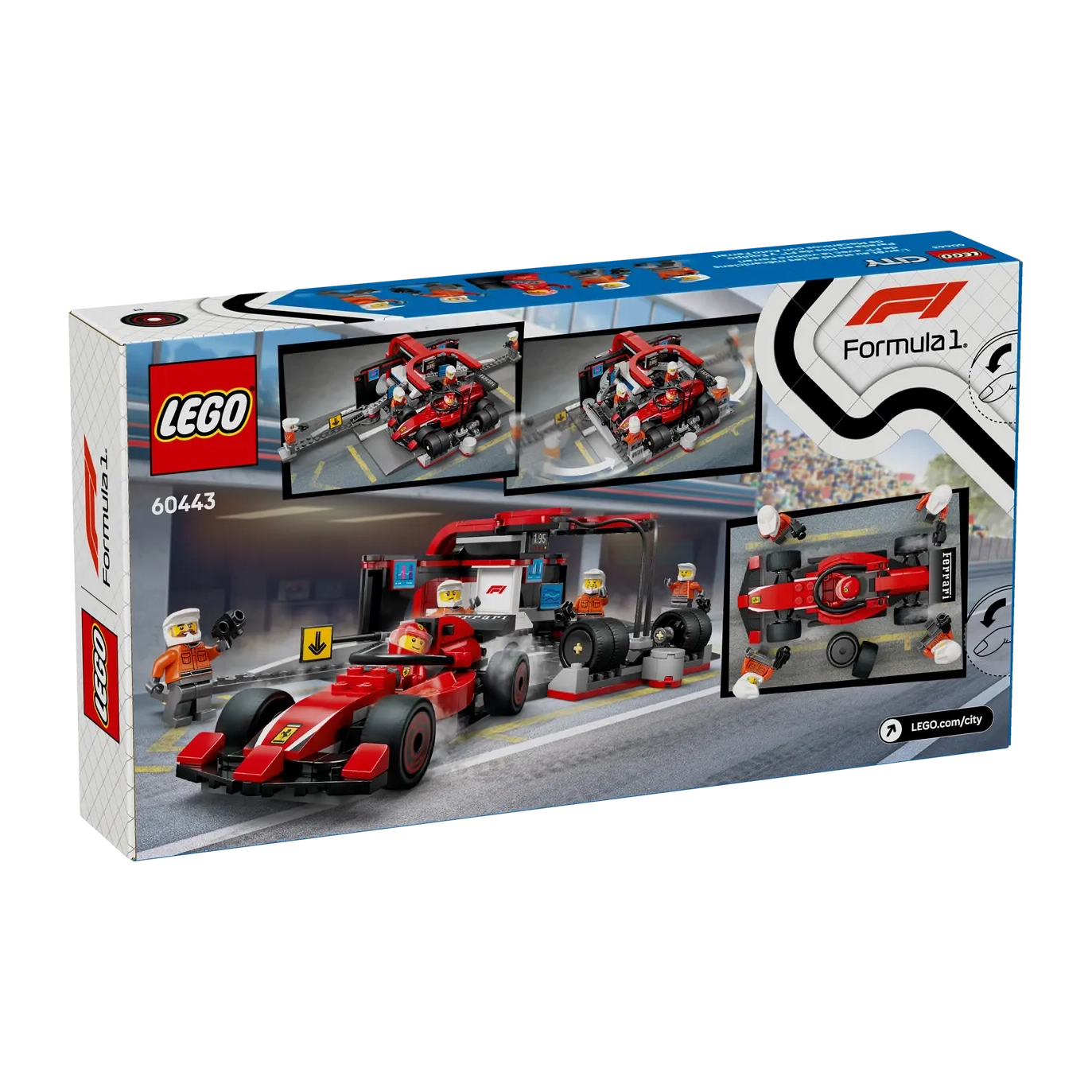 LEGO 60443 City Boxe de F1 Ferrari
