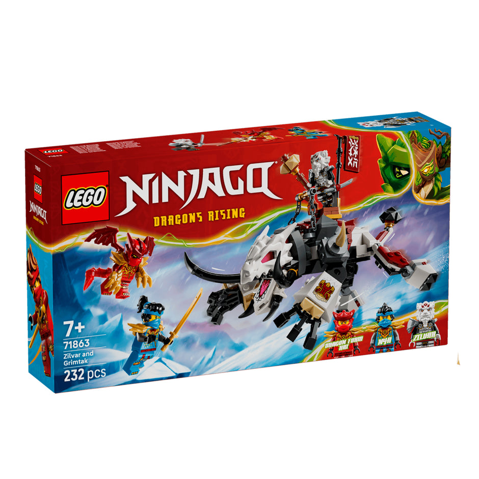 LEGO 71863 Zilvar e Grimtak, a Besta Dragão, frente da caixa, Estado d'Alma