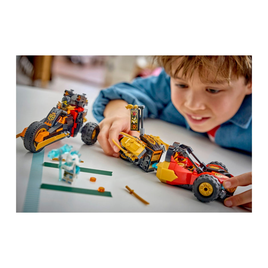 LEGO 71864 Veículos Combinadores do Kai e do Cole, em uso, vista 2, Estado d'Alma