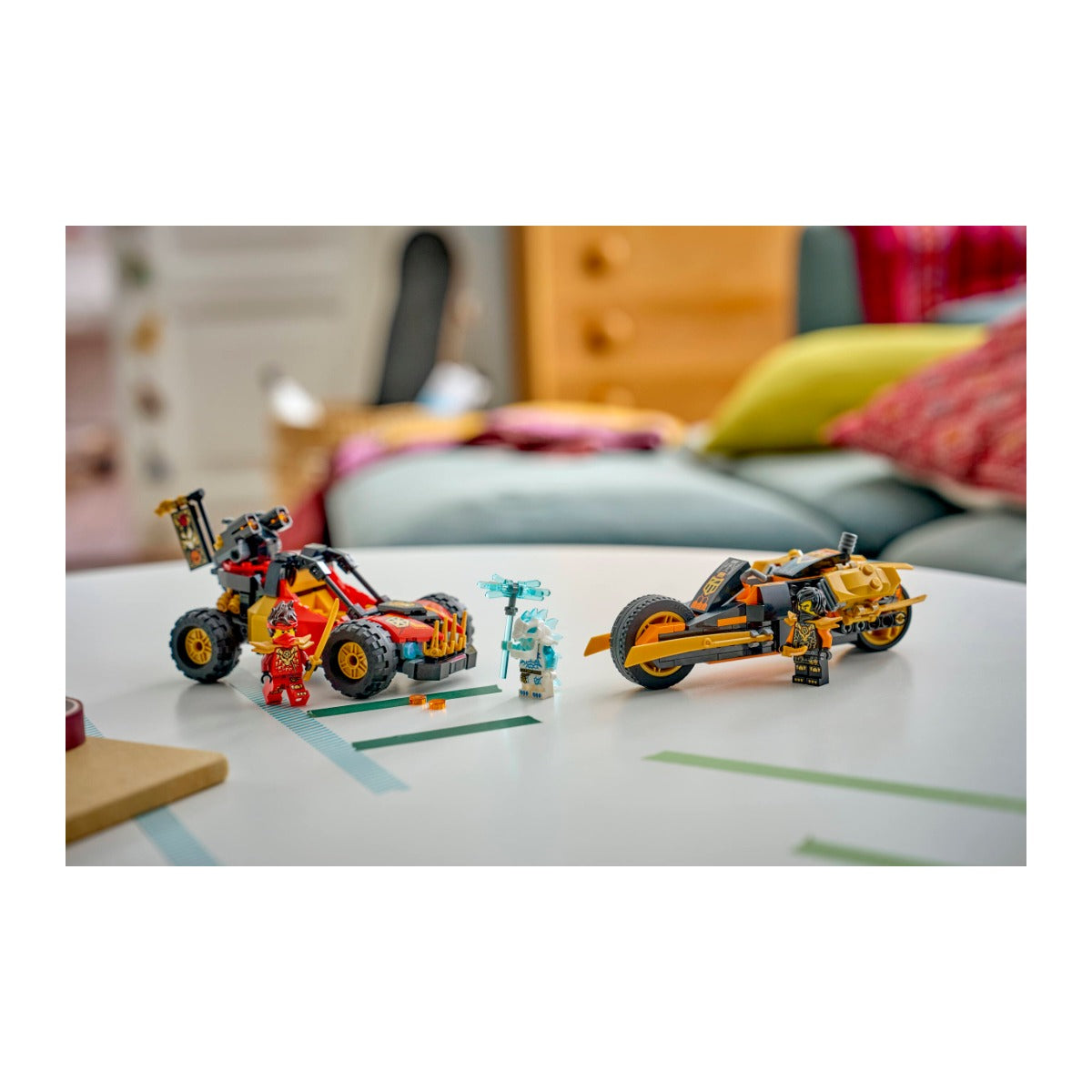 LEGO 71864 Veículos Combinadores do Kai e do Cole, ambiente de jogo, Estado d'Alma