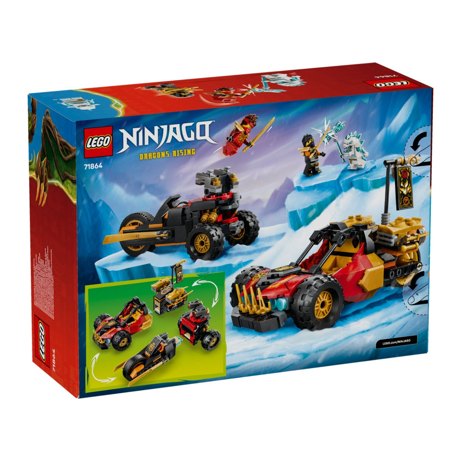 LEGO 71864 Veículos Combinadores do Kai e do Cole, traseira da caixa, Estado d'Alma