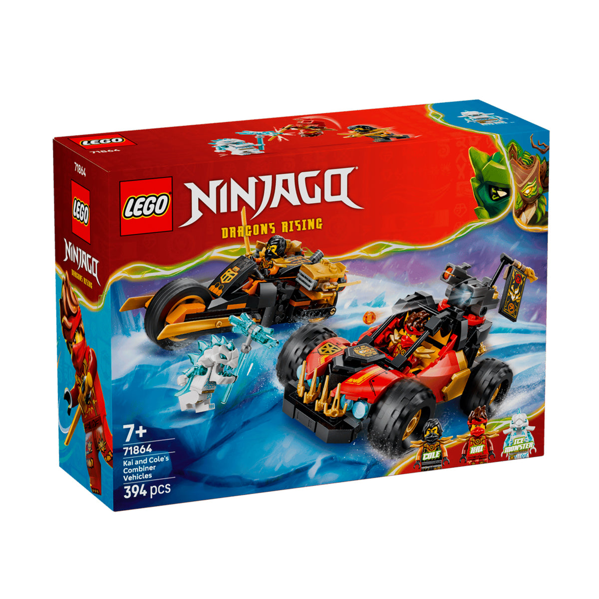 LEGO 71864 Veículos Combinadores do Kai e do Cole, frente da caixa, Estado d'Alma