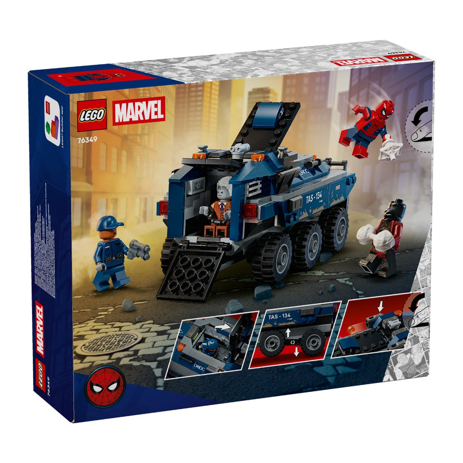 LEGO 76349 Perseguição do Transporte de Prisioneiros do Spider-Man, traseira da caixa, Estado d'Alma