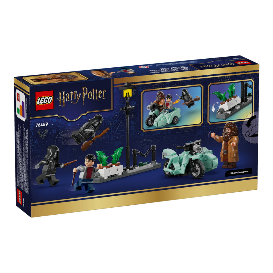 Verso da caixa do LEGO Harry Potter 76459 Fuga de Privet Drive